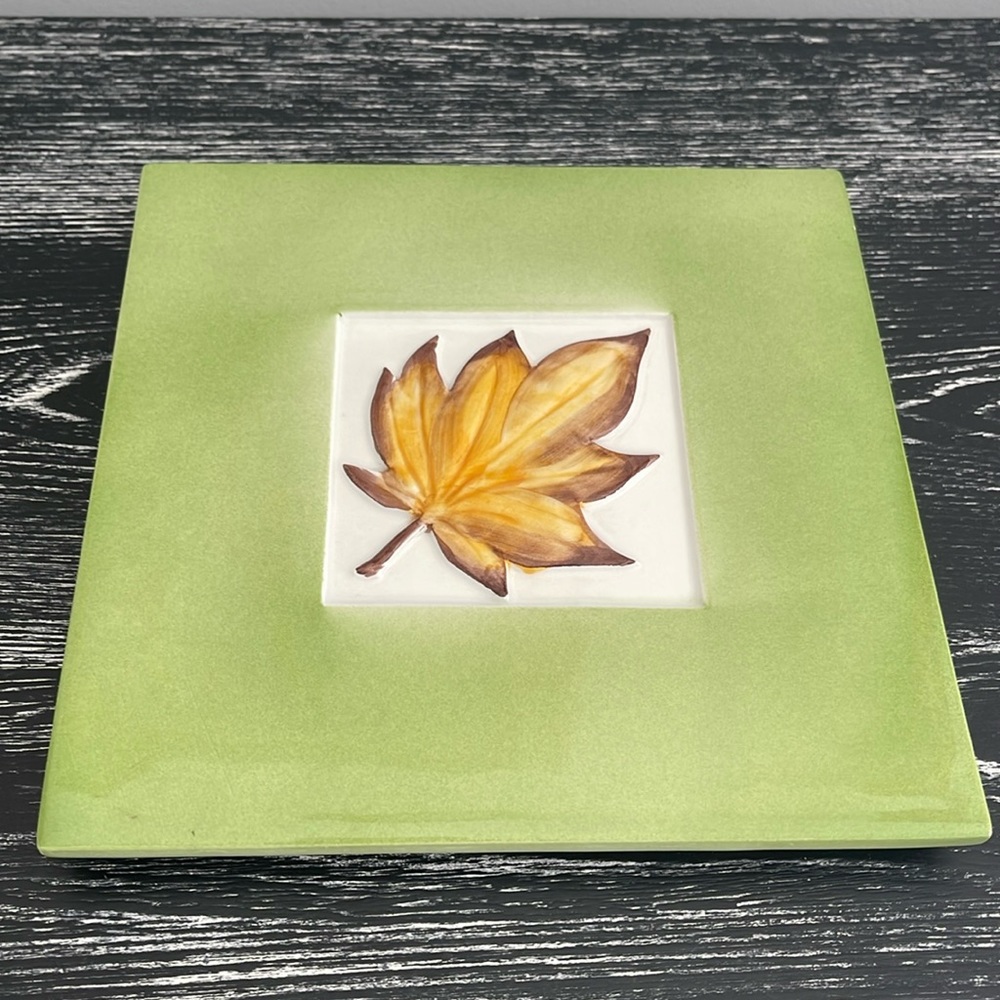 Crate & Barrel autumn leaf trivet or wall hanging.